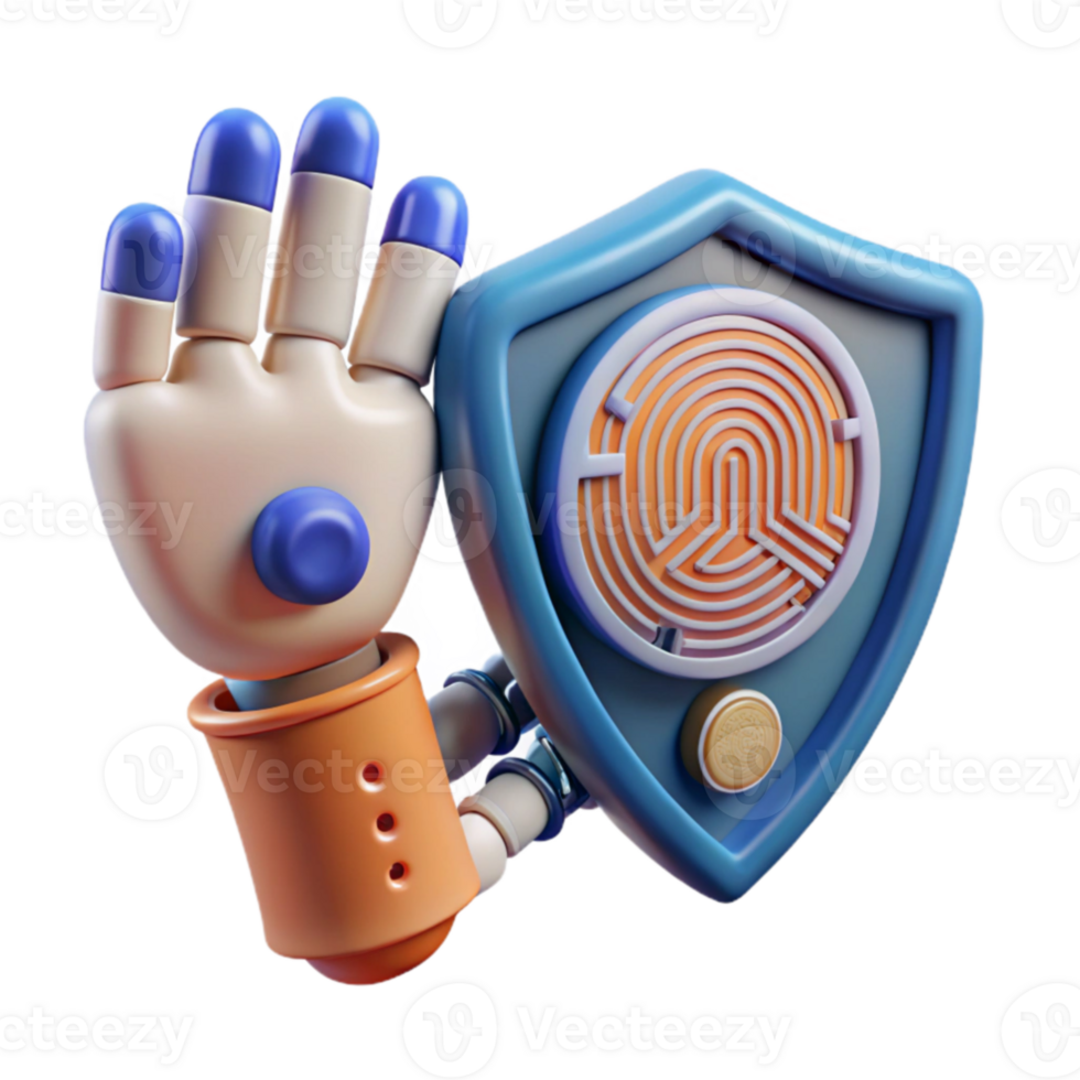 Digital Security A Robotic Hand Protecting a Maze png