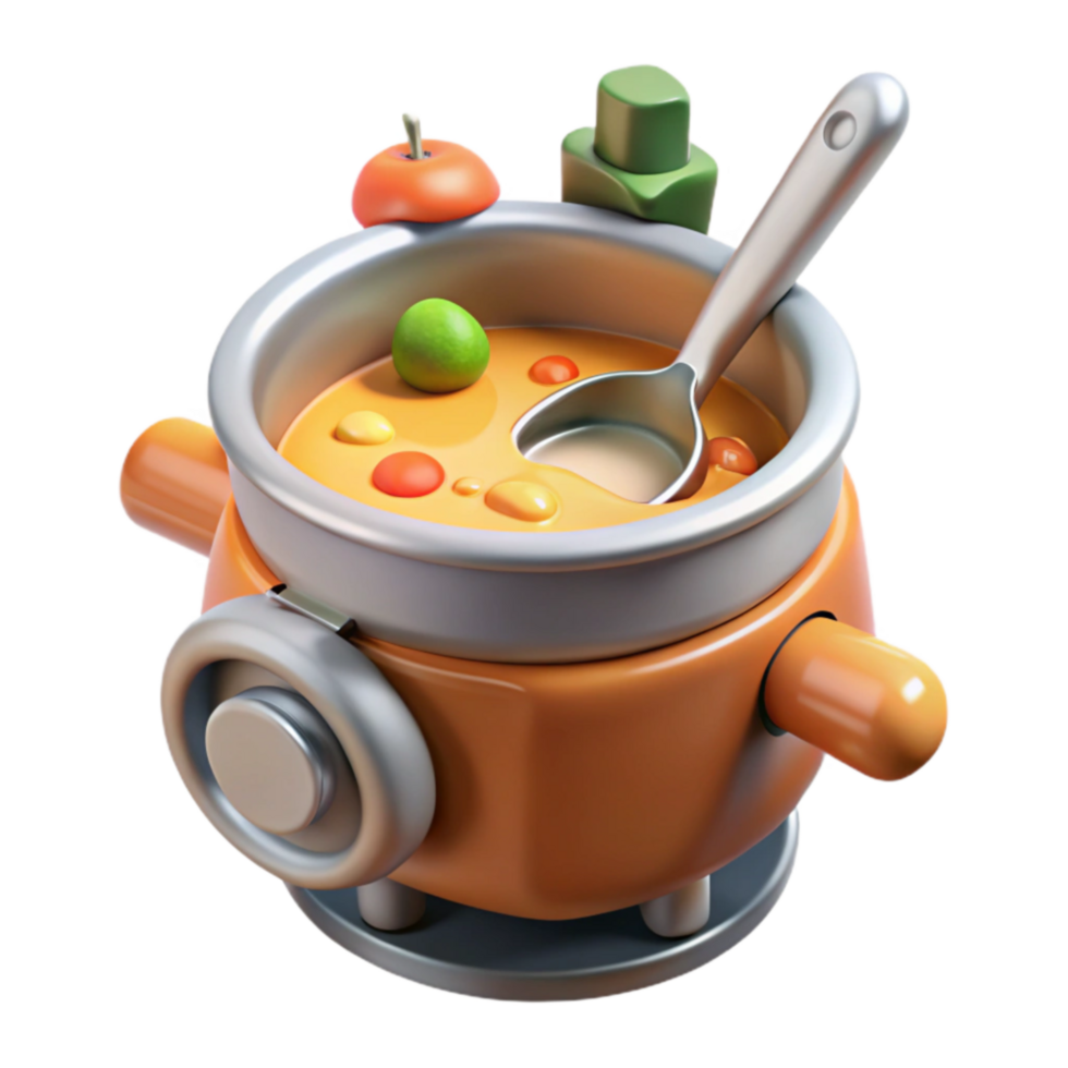 Delicious Vegetable Soup in a Cozy Pot png