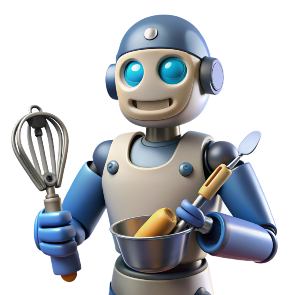 Robot Chef Baking and Cooking with AI png