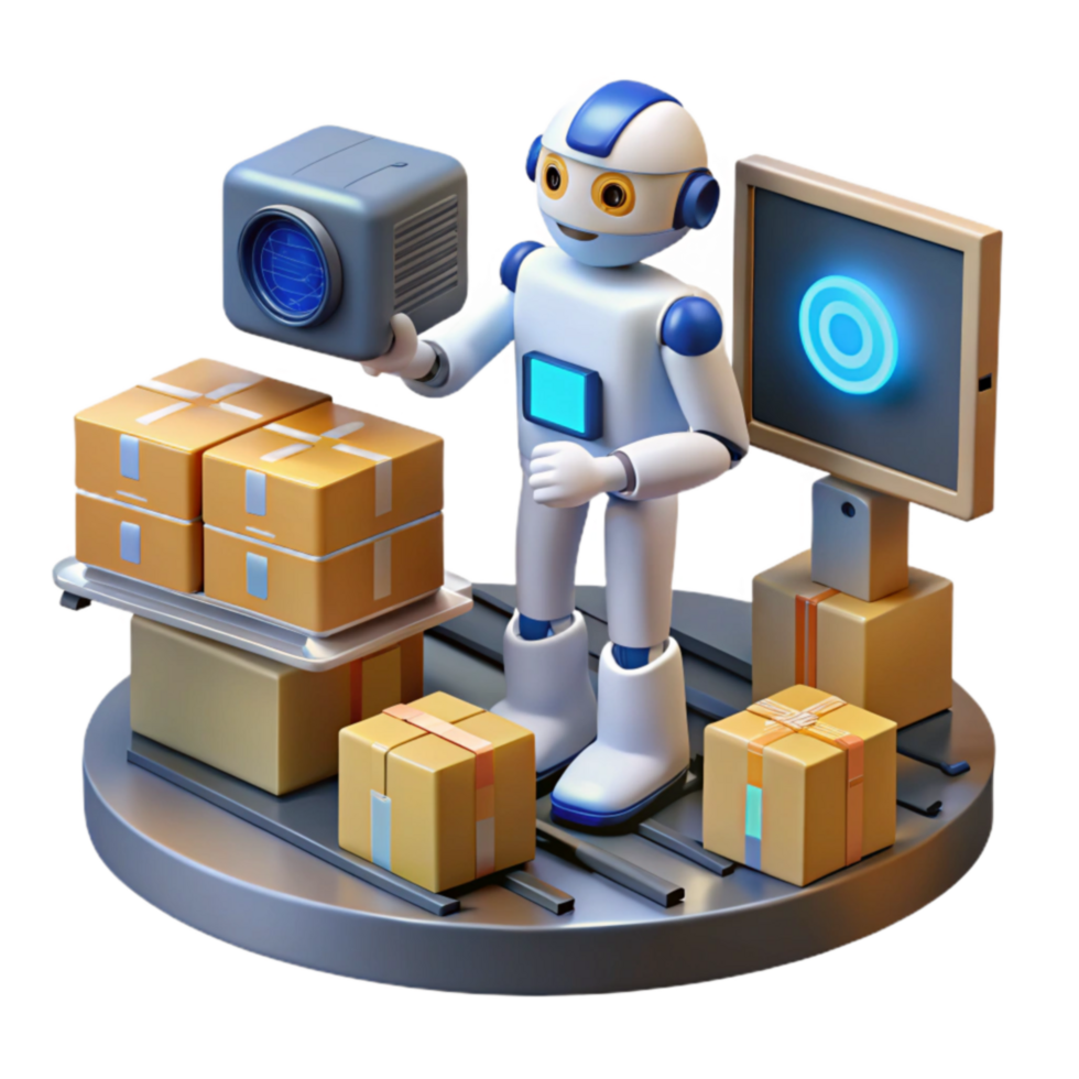 Robot Automation in Warehouse Logistics Efficiency and Optimization png