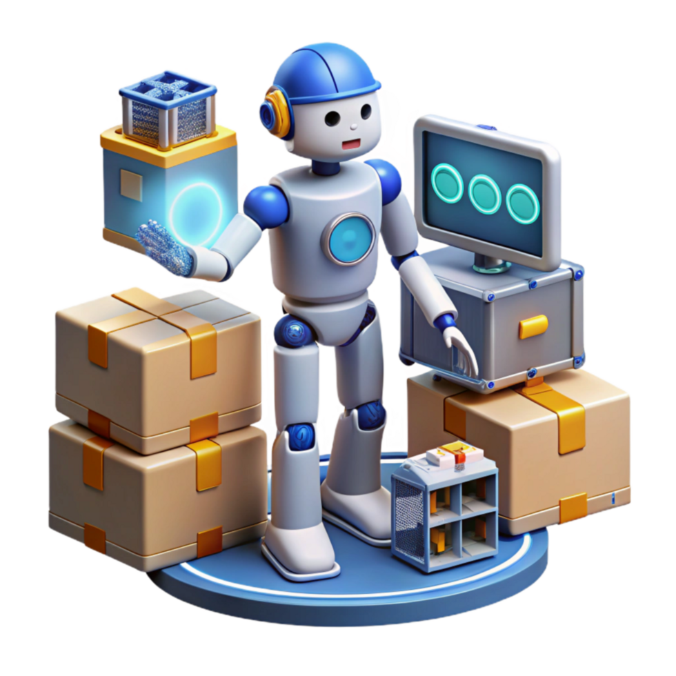 Robot Automation in Warehouse Logistics png