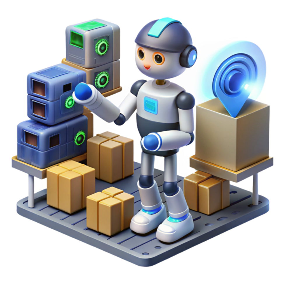 Warehouse Automation Robot-Assisted Package Sorting and Delivery Optimization png