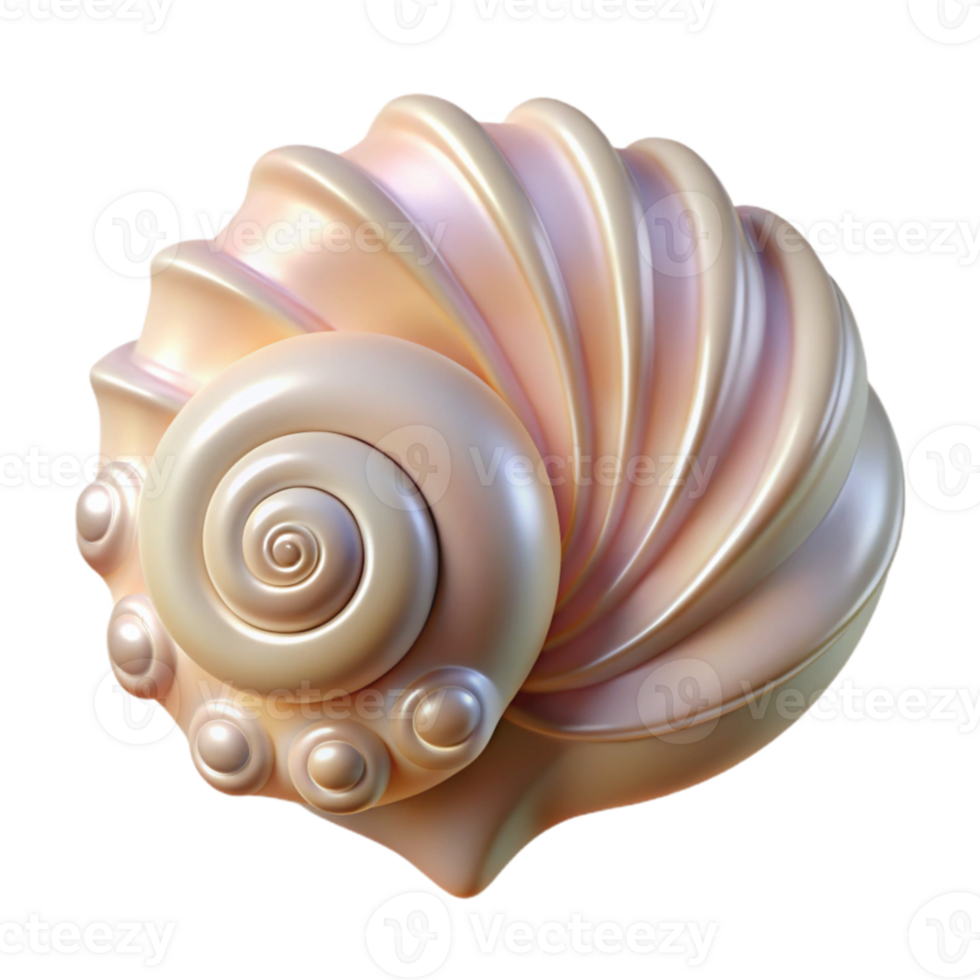 dramatic artistic 3D Render Seashell Spiral Abstract Background high resolution png