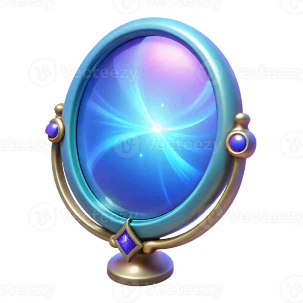 dramatic modern Magical 3D Mirror Illustration detailed png