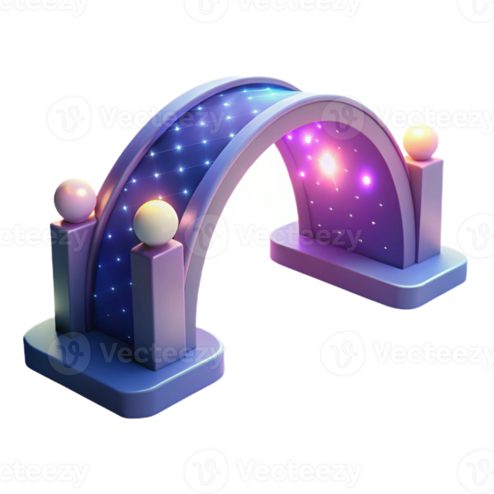 stunning artistic Luminous Arch 3D Model authentic png