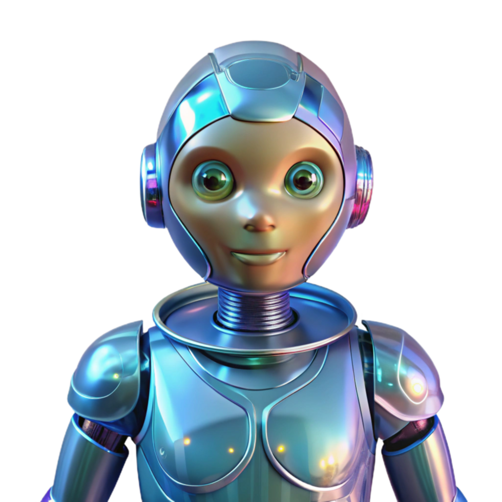 Friendly Robot AI, Childlike, Futuristic Design png