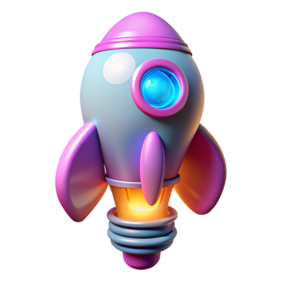Innovative Idea Rocket Launch Concept Illustration png