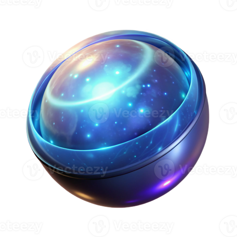 wonderful classic Glowing Orb 3D Render premium png