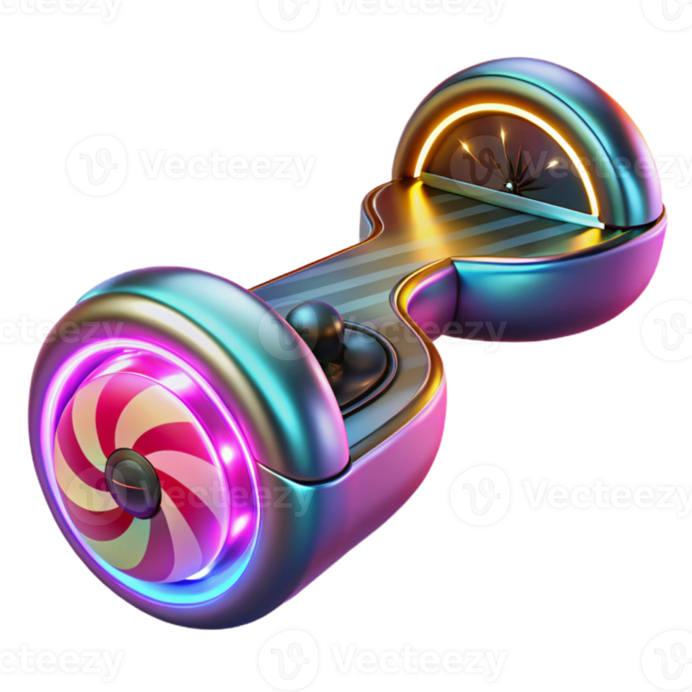 dramatic modern Futuristic Hoverboard 3D Render professional png