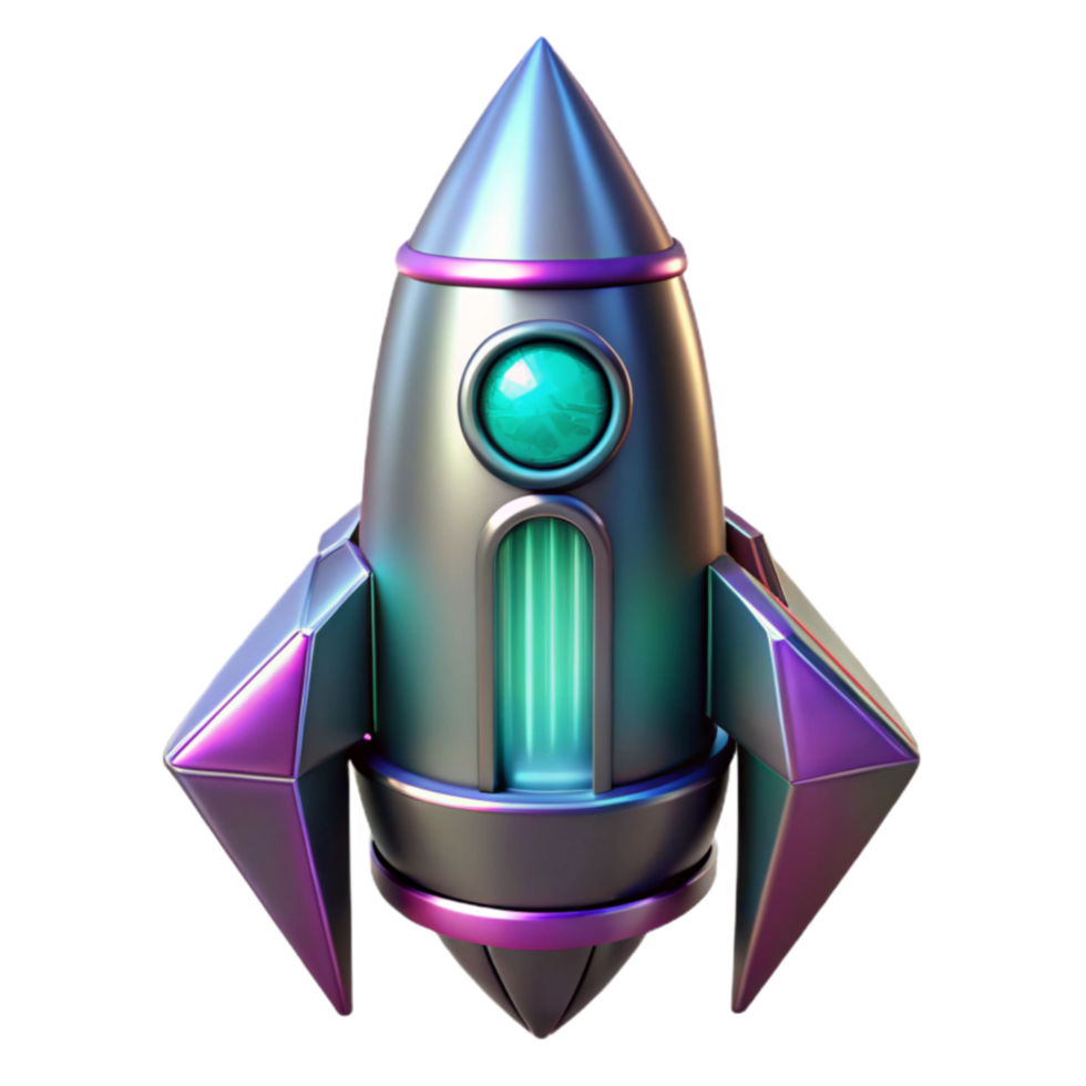 Retro Rocket A 3D Model of a Spacecraft png