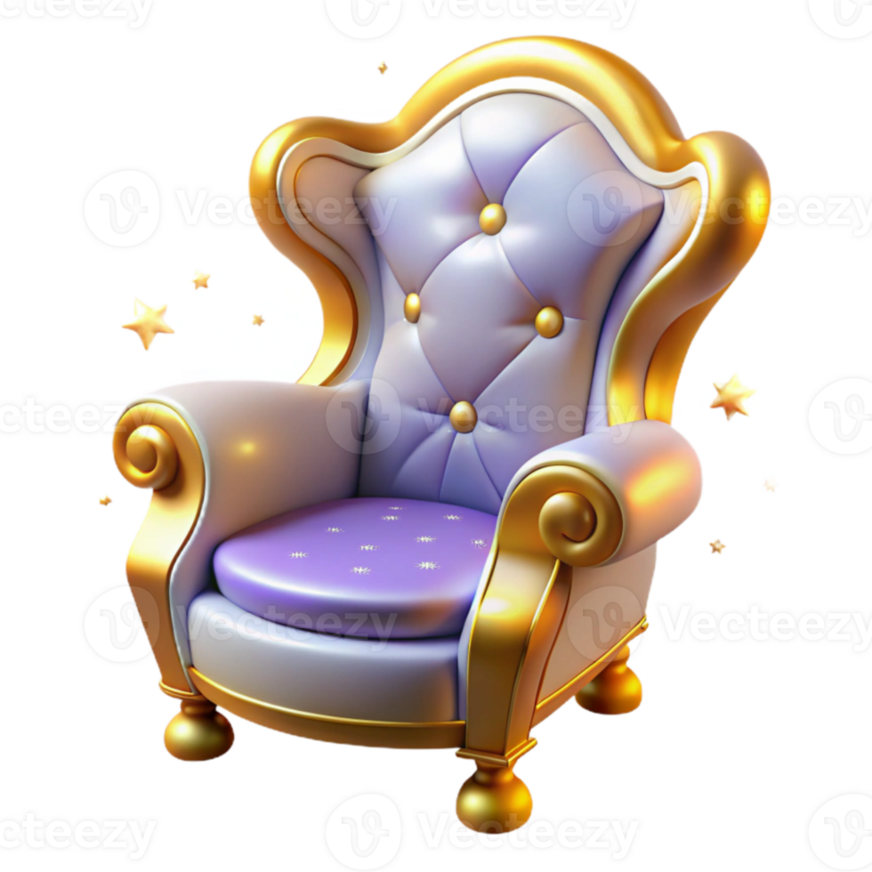 magnificent traditional Enchanted Throne 3D Render authentic png