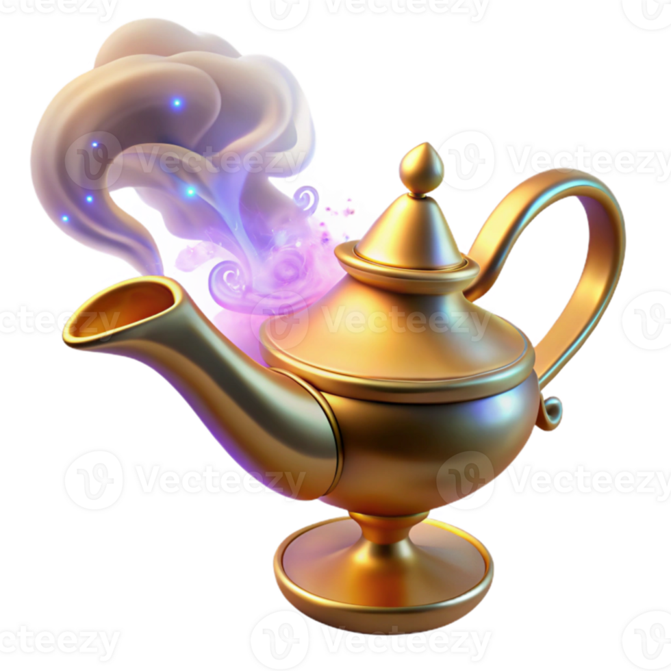 beautiful modern Magic Lamp 3D Render high quality png