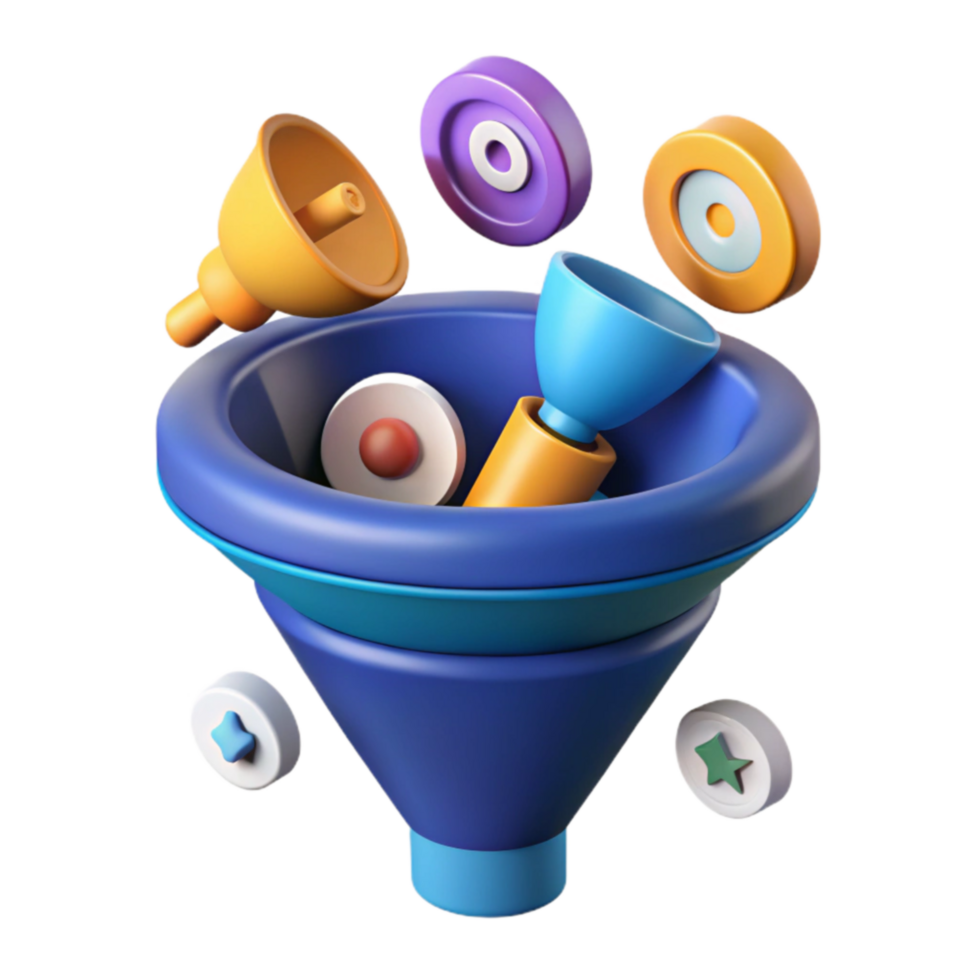 Visualizing the Sales Funnel A 3D Guide to Conversions png