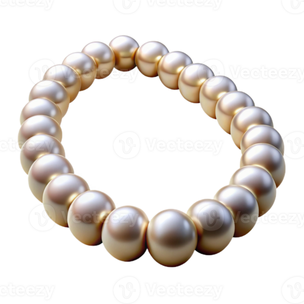 extraordinary rustic Pearl Bracelet 3D Render 4K png