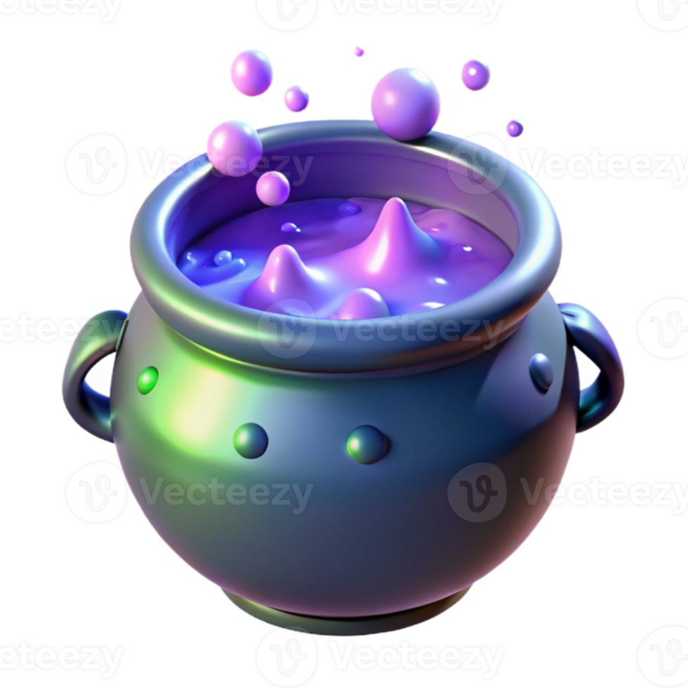magnificent modern Magical Cauldron 3D Render genuine png