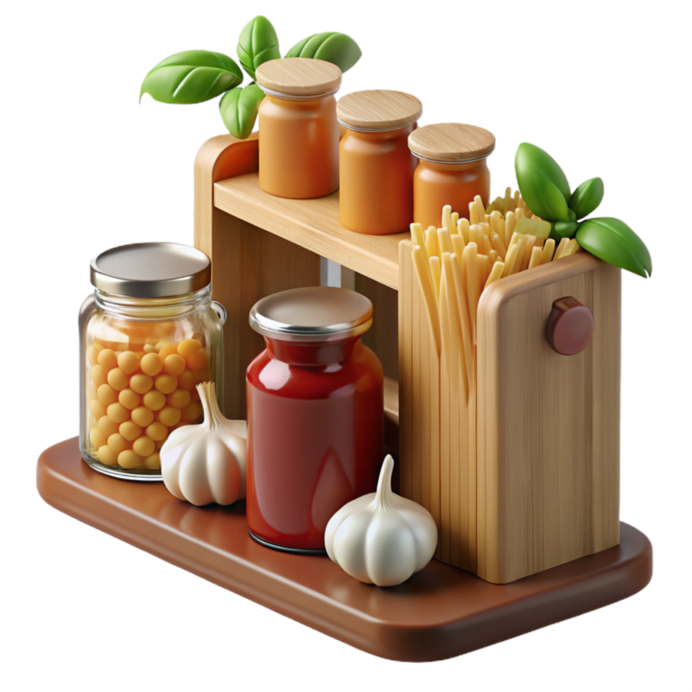 Pasta, Sauce, and Garlic A Culinary Still Life png
