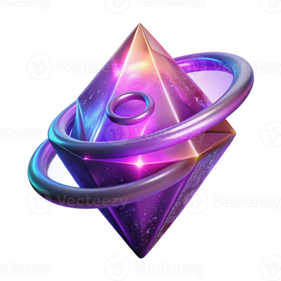 stunning rustic Cosmic Gem 3D Render high quality png