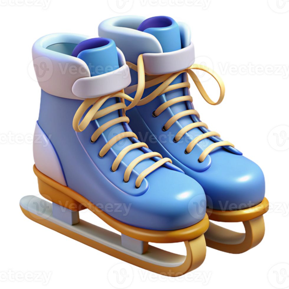 dramatic artistic 3D Render Ice Skates high quality png