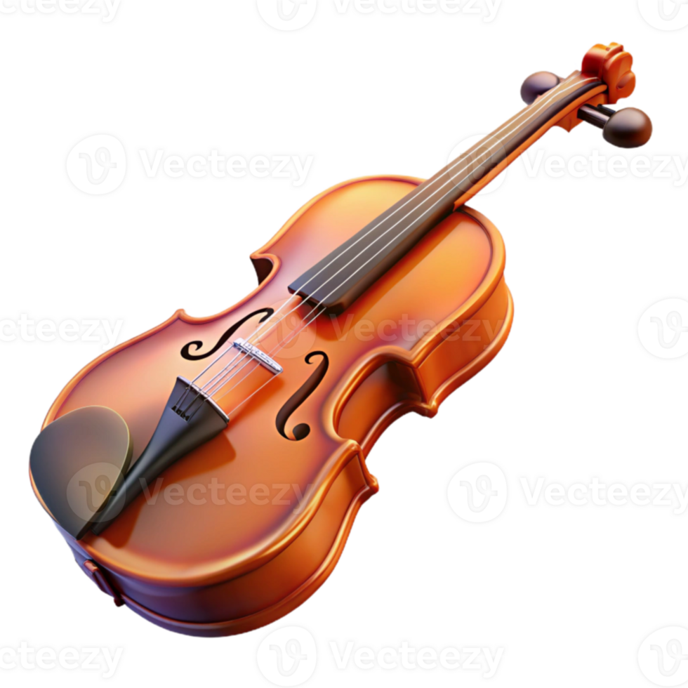 magnificent abstract 3D Render of a Violin detailed png