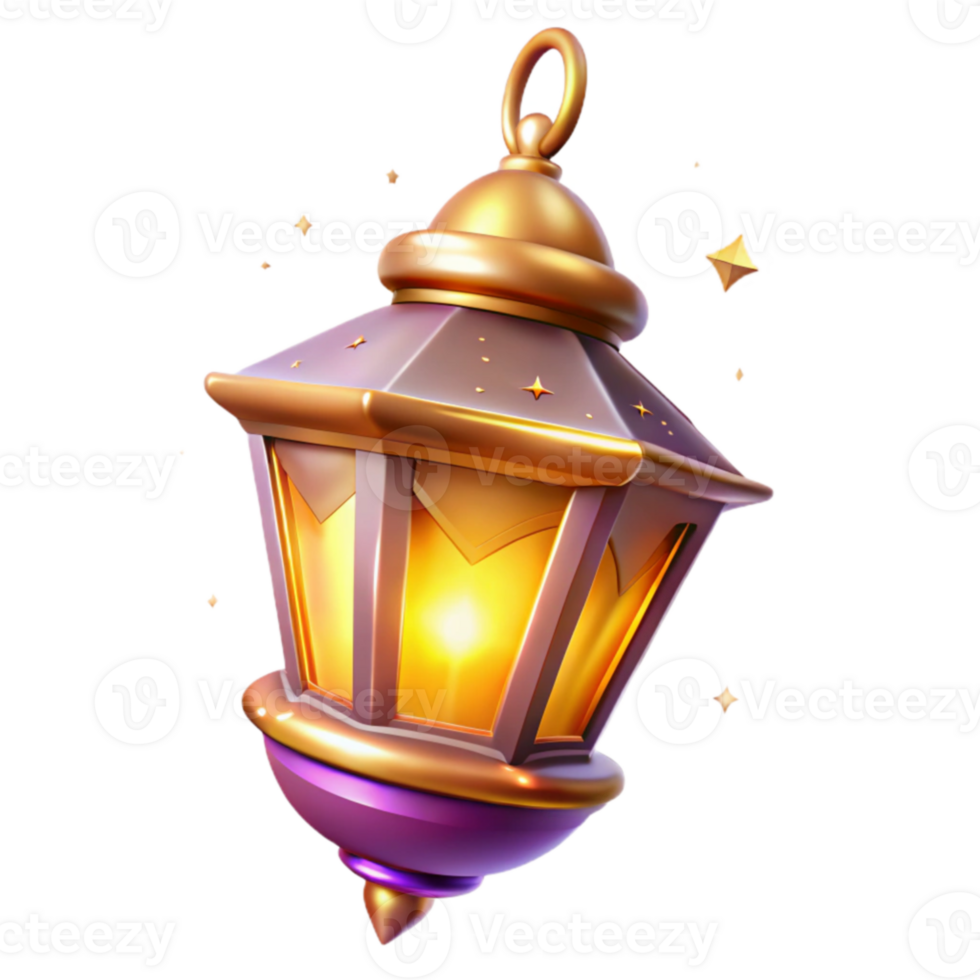 dramatic traditional Glowing 3D Lantern Illustration exclusive png