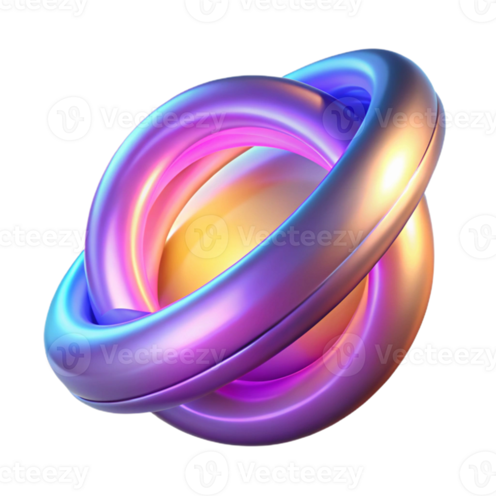 wonderful contemporary Abstract 3D Render Interlocking Rings original png