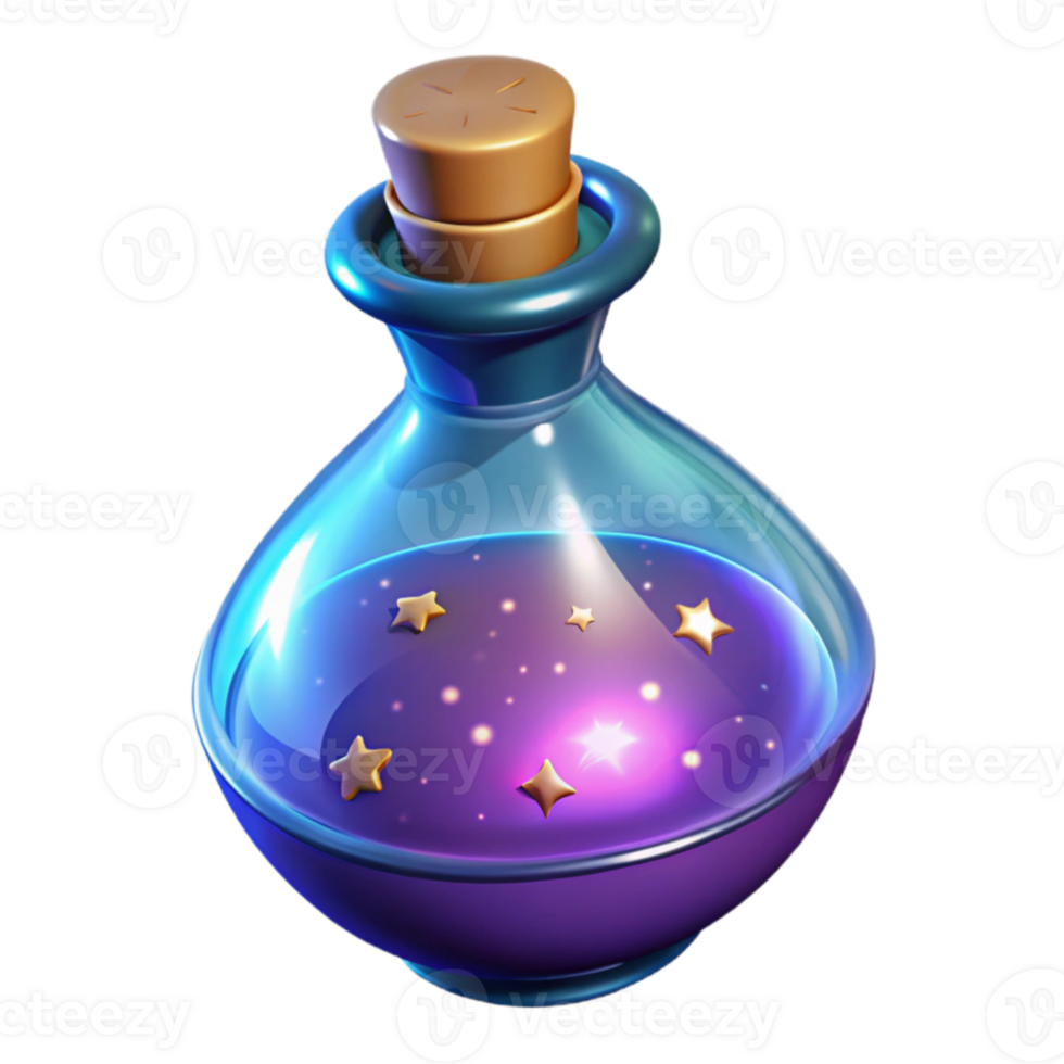 impressive abstract Magical Potion 3D Render authentic png