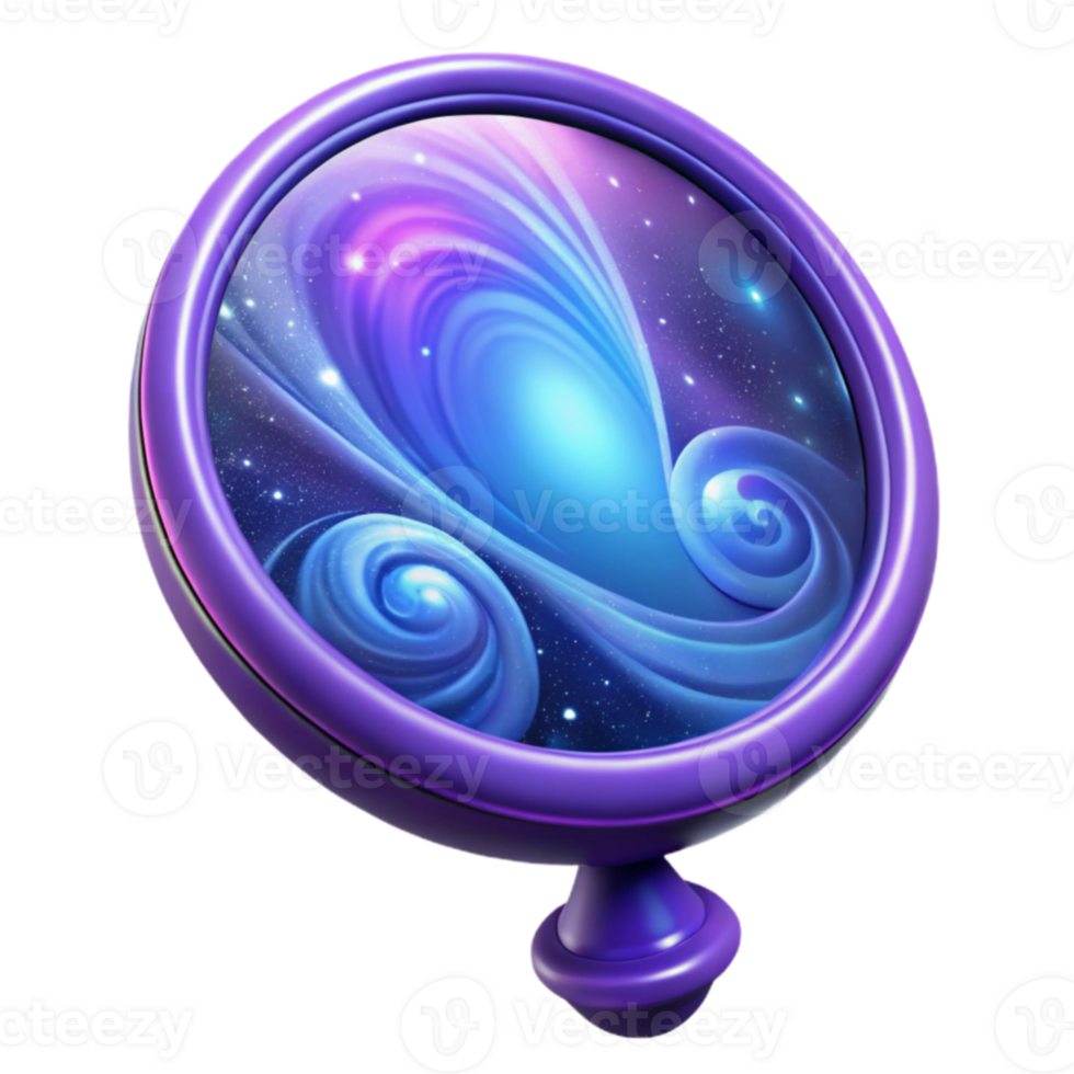 stunning traditional Cosmic Nebula Mirror 3D Illustration high resolution png