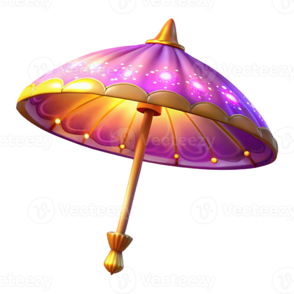 magnificent classic Enchanted Parasol 3D Illustration genuine png
