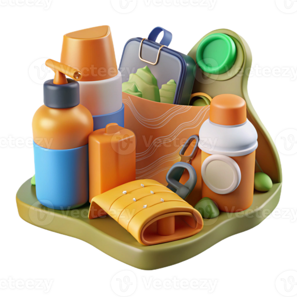 Adventure Essentials Travel Kit with Bottles, Pouch, and Accessories png