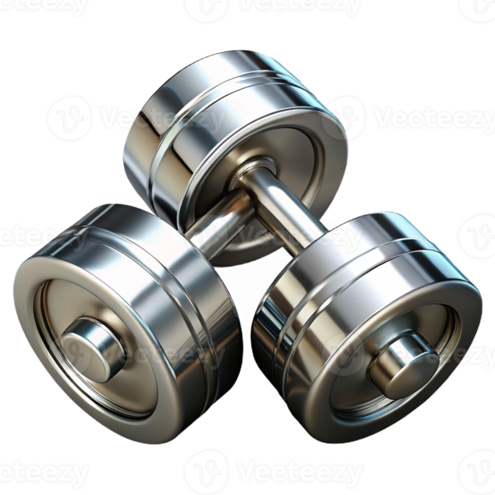 Chrome Dumbbells Fitness, Strength Training, Workout Equipment png