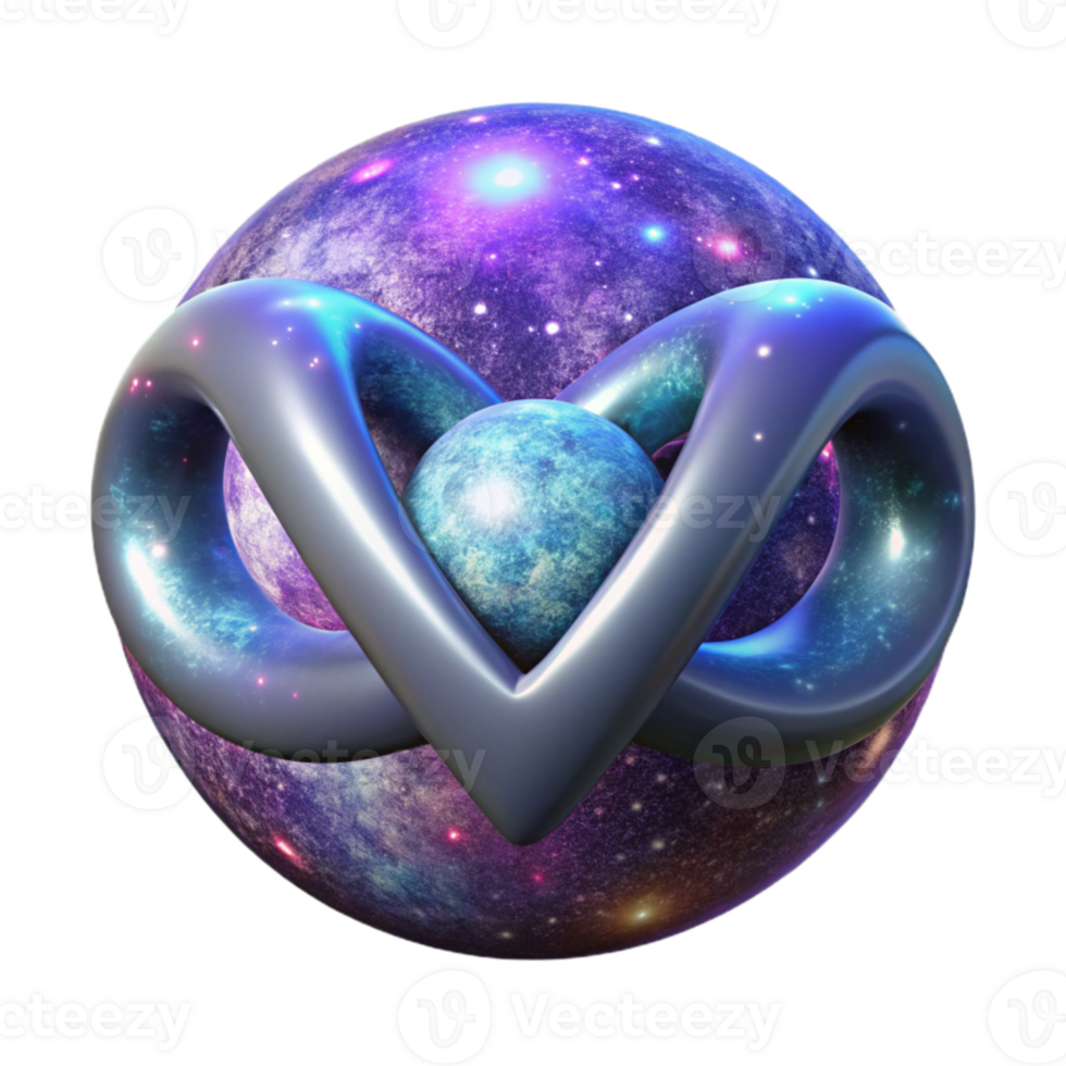 Cosmic Knot Intertwined Galaxies and Celestial Sphere png