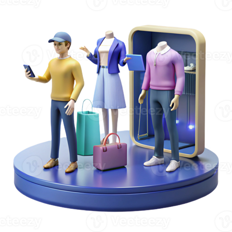 Online Shopping Virtual Closet Mobile Convenience png