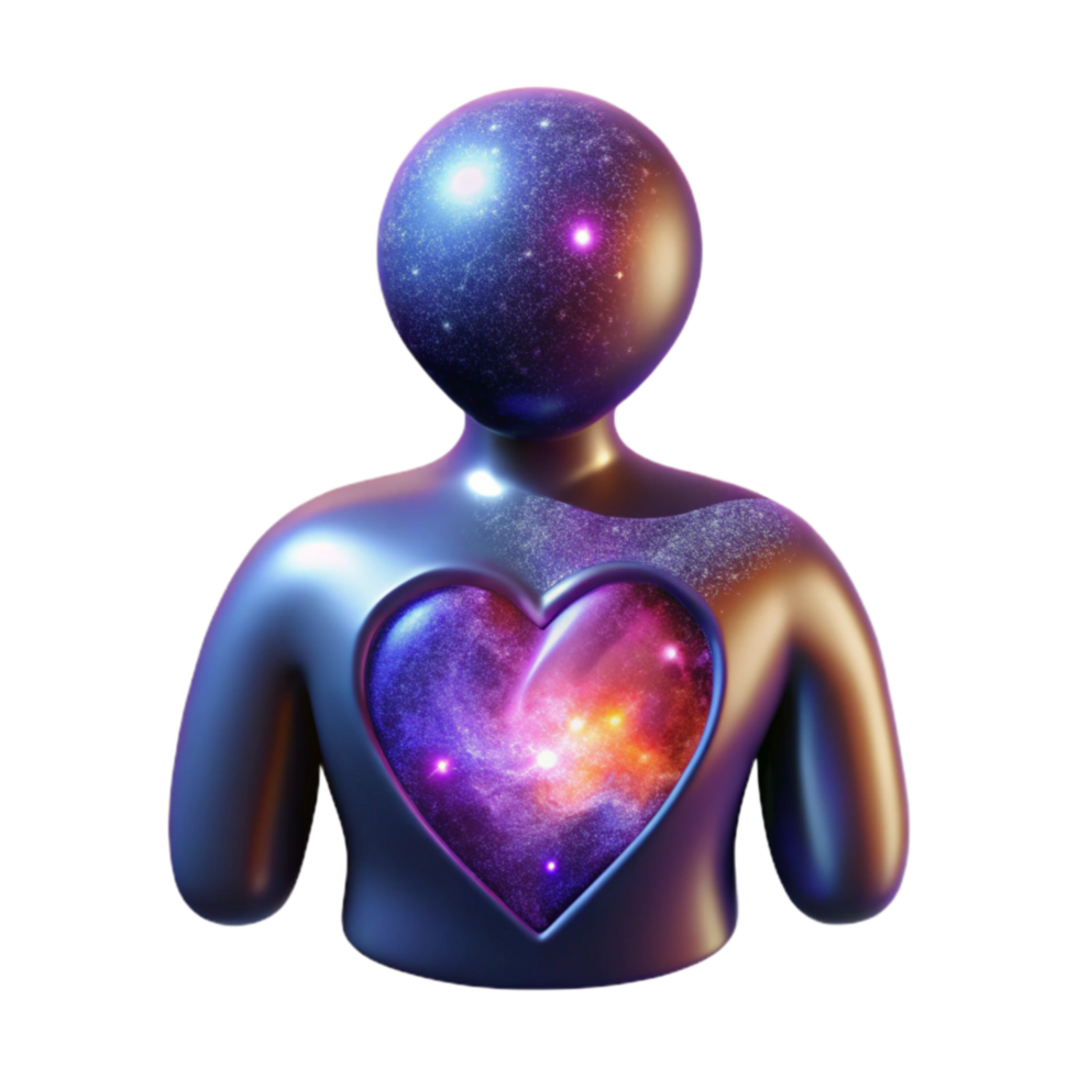 Cosmic Heart Inner Universe, Abstract Art png