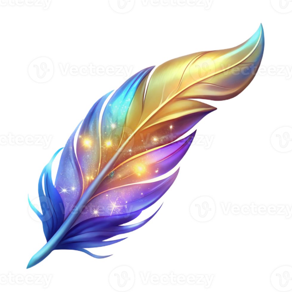 magnificent artistic Magical Feather Illustration genuine png