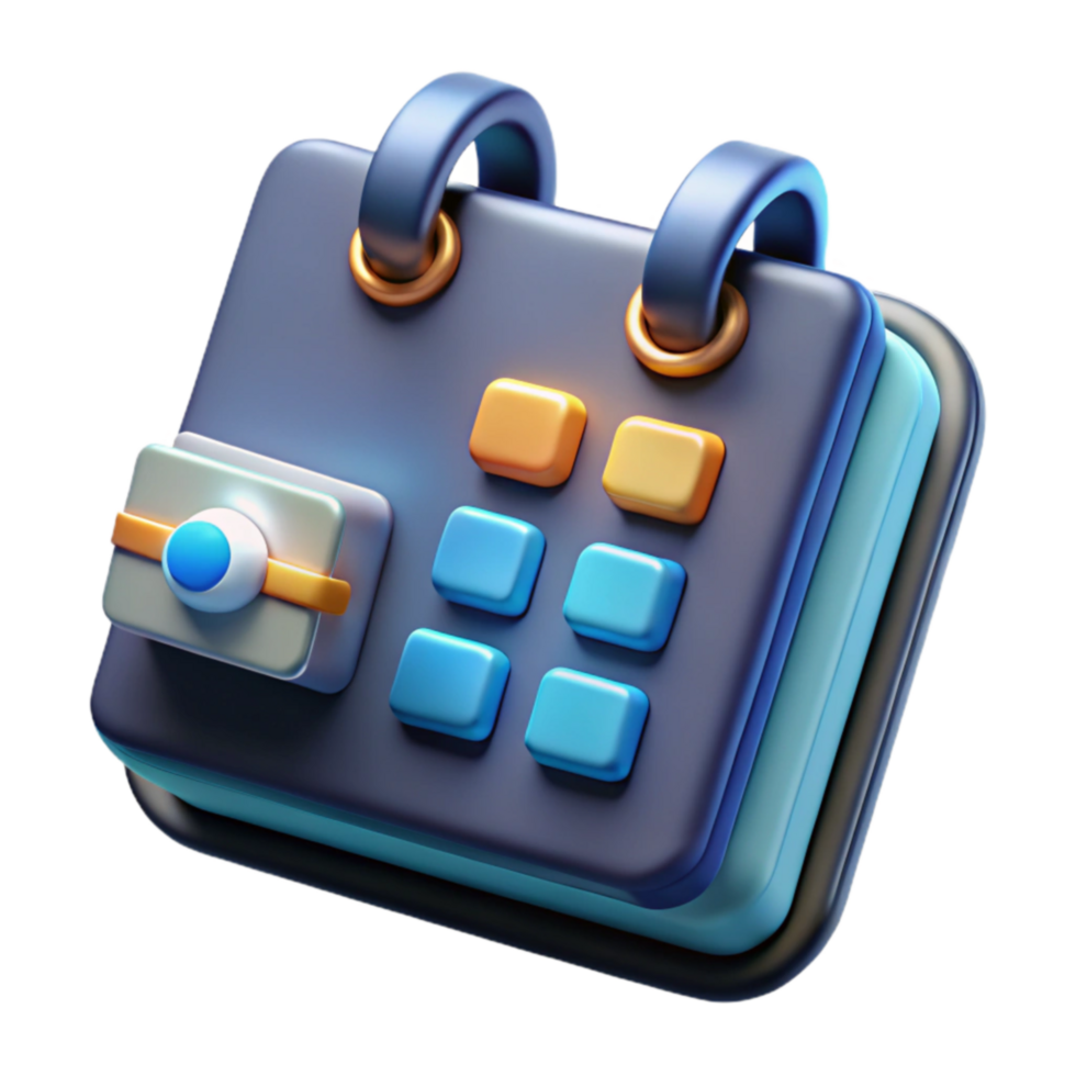3D Calendar App Icon Design Monthly Schedule, Digital Planner, Appointment Reminder, Event Booking png