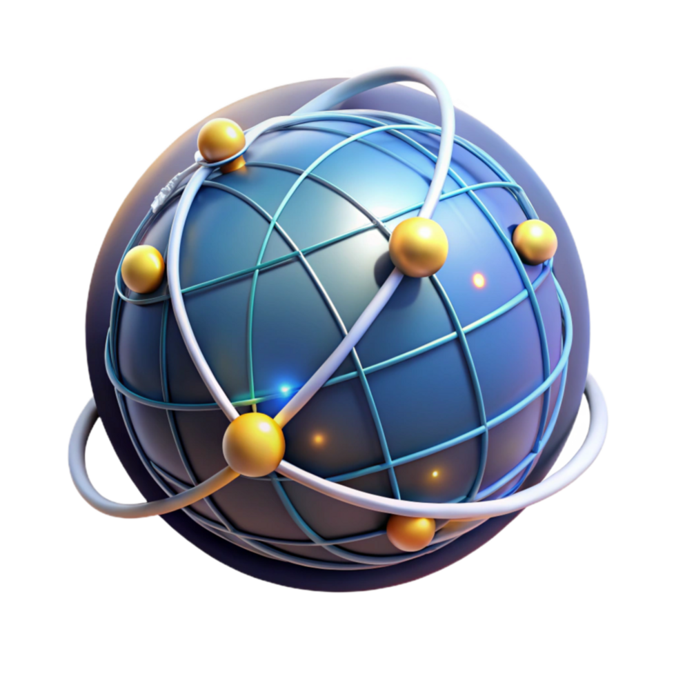 Global Network Connections Interconnectivity and Data Flow png