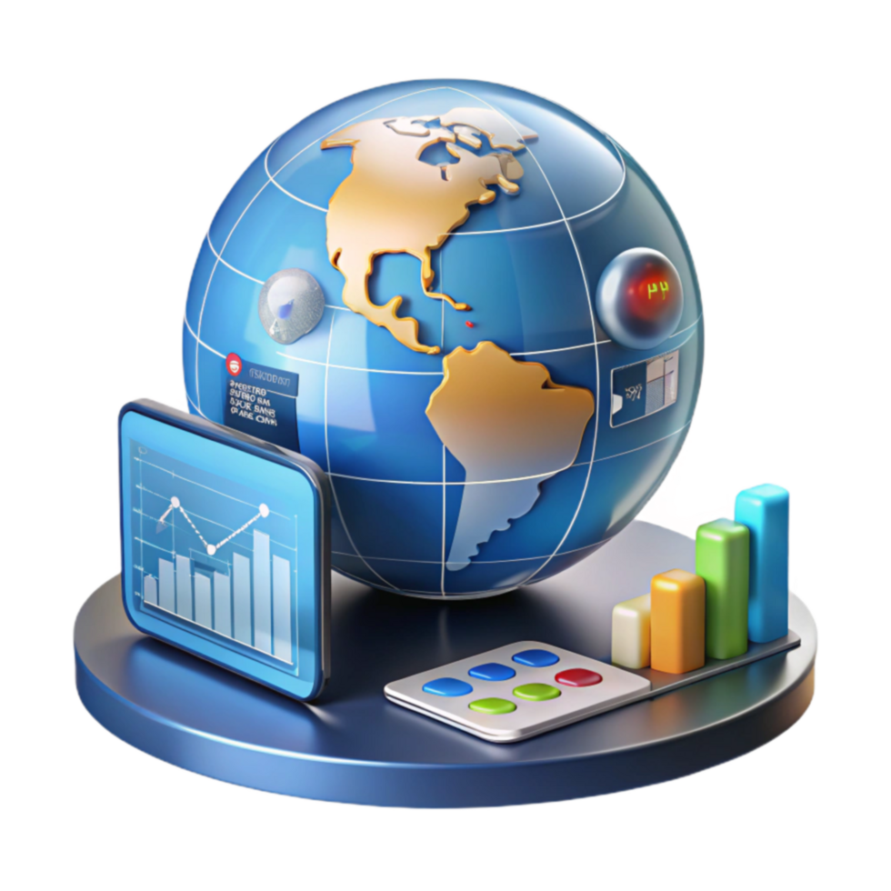 Global Business Analytics Data Visualization and Market Trends png
