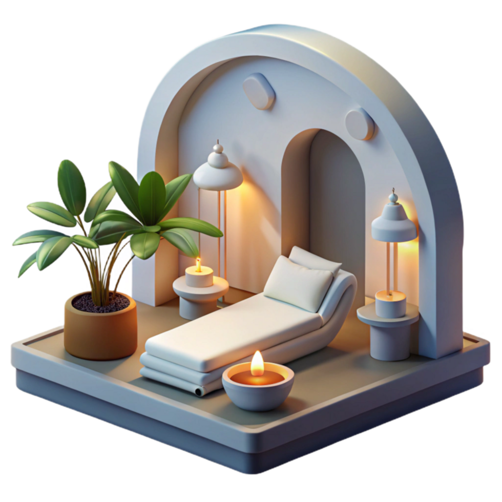 Serene Minimalist Room Design Calm, Cozy, and Tranquil Space png