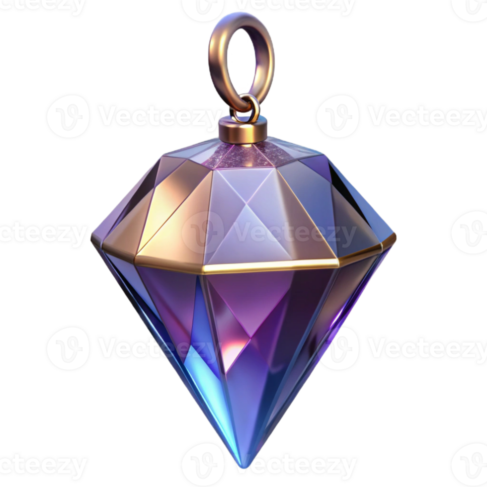 elegant vintage Iridescent Gem 3D Render exclusive png
