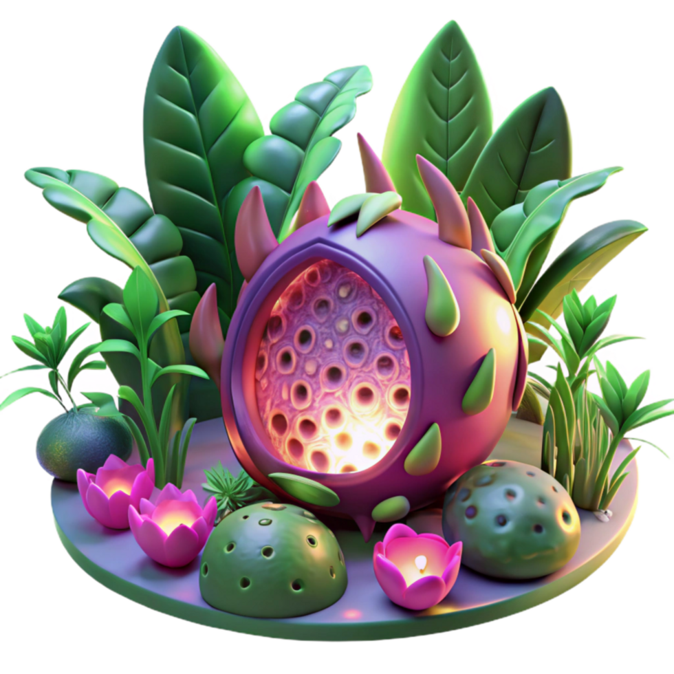 Enchanted Creature Habitat 3D Render png