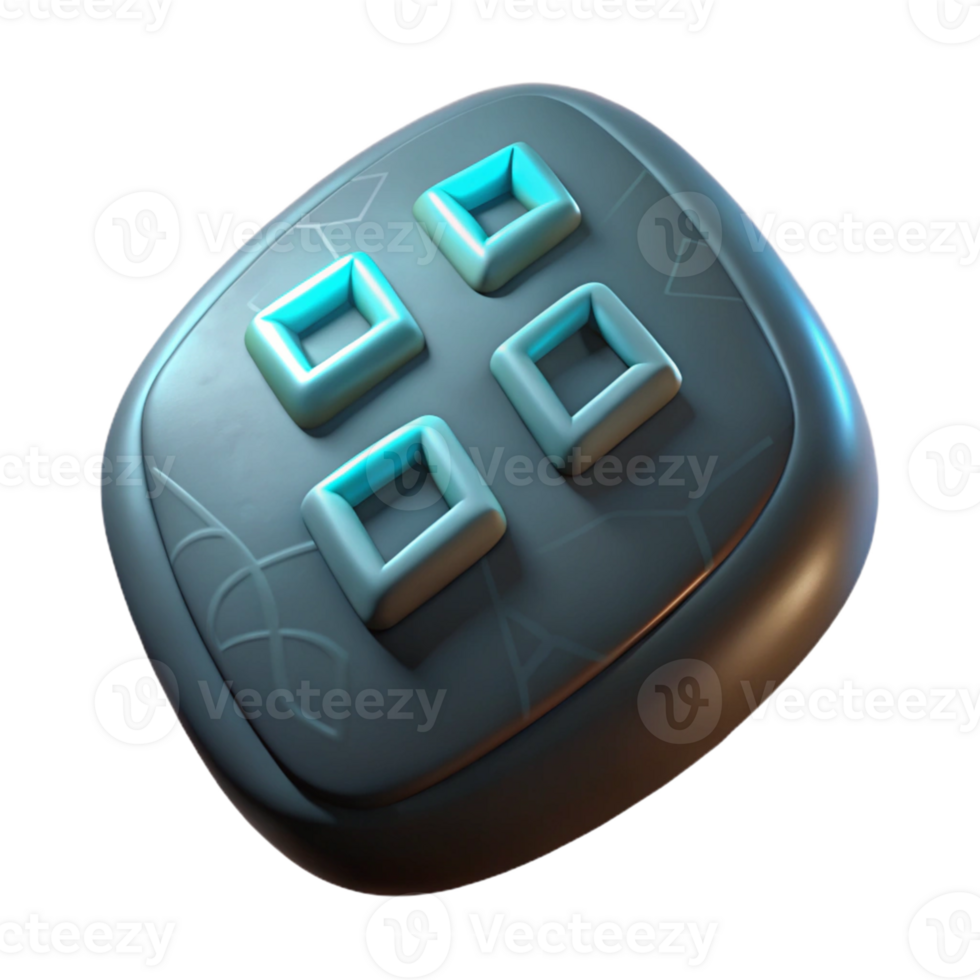 dramatic rustic 3D Render Abstract Teal Squares professional png