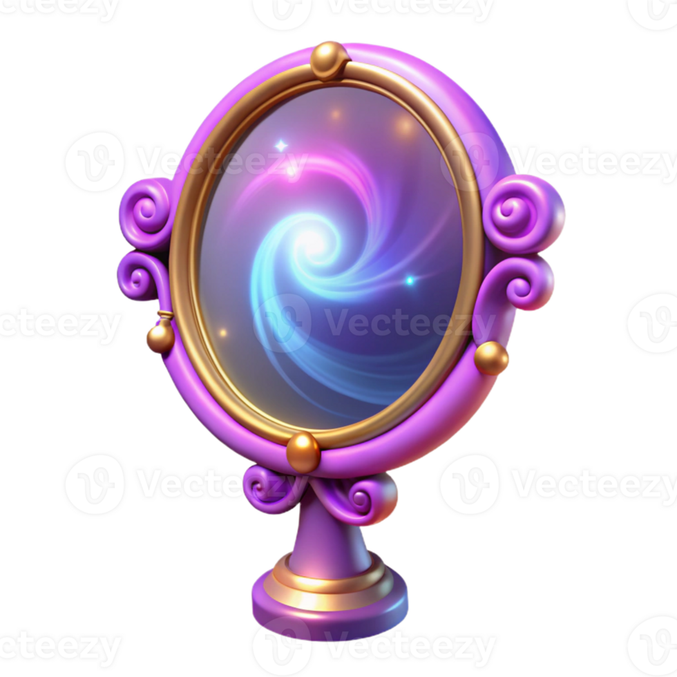impressive modern Enchanted 3D Mirror Fantasy Galaxy Swirl exclusive png
