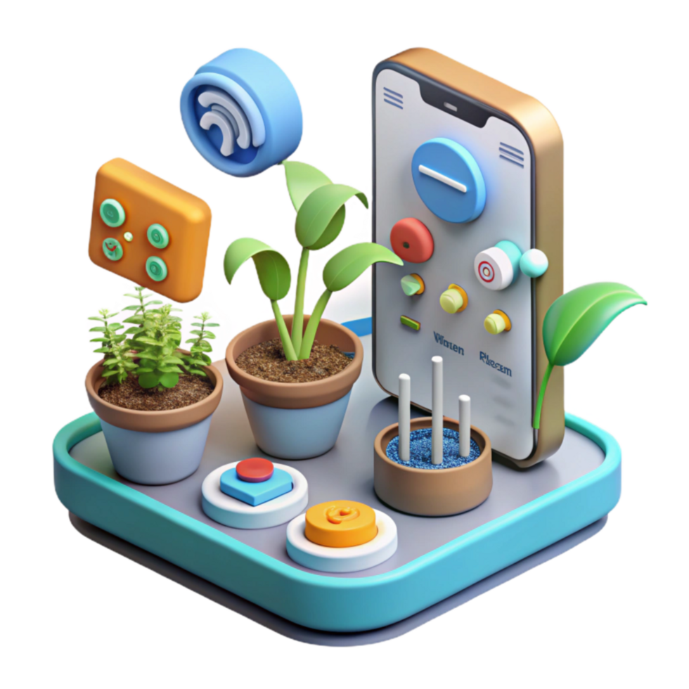 Smart Home Automation Plant Care IoT Control png