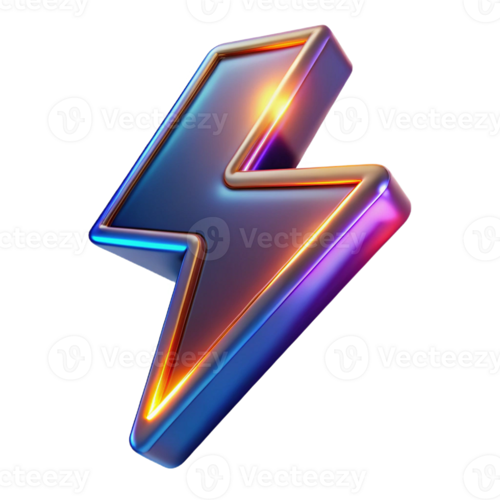 magnificent classic 3D Lightning Bolt Abstract Background authentic png