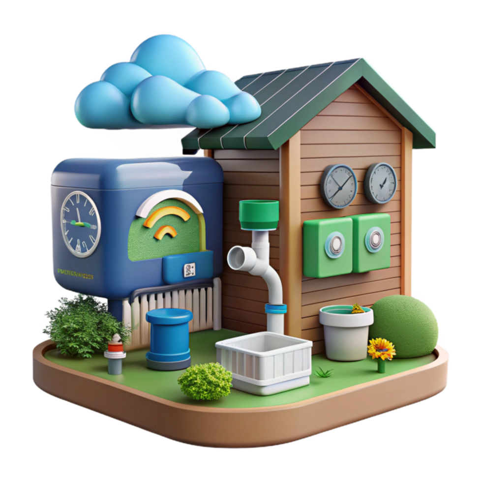 Smart Home Irrigation System Automated Watering for Efficient Gardens png