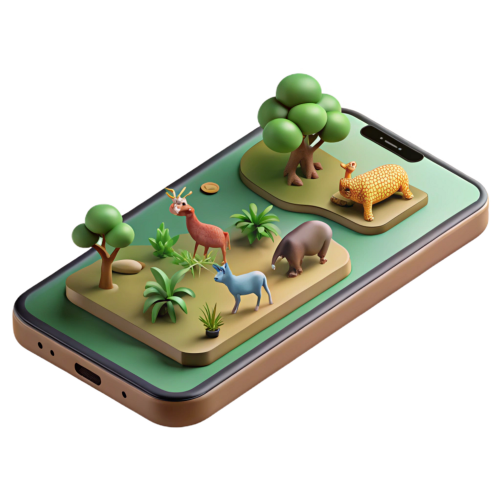 Wildlife Mobile Game 3D Animals Jungle Habitat png