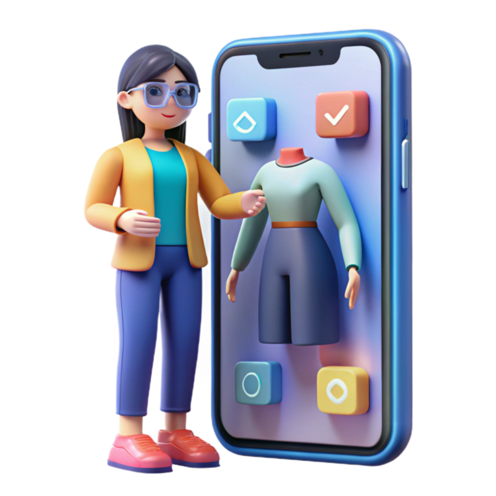 Virtual Fashion Try-On 3D Outfit Design App png
