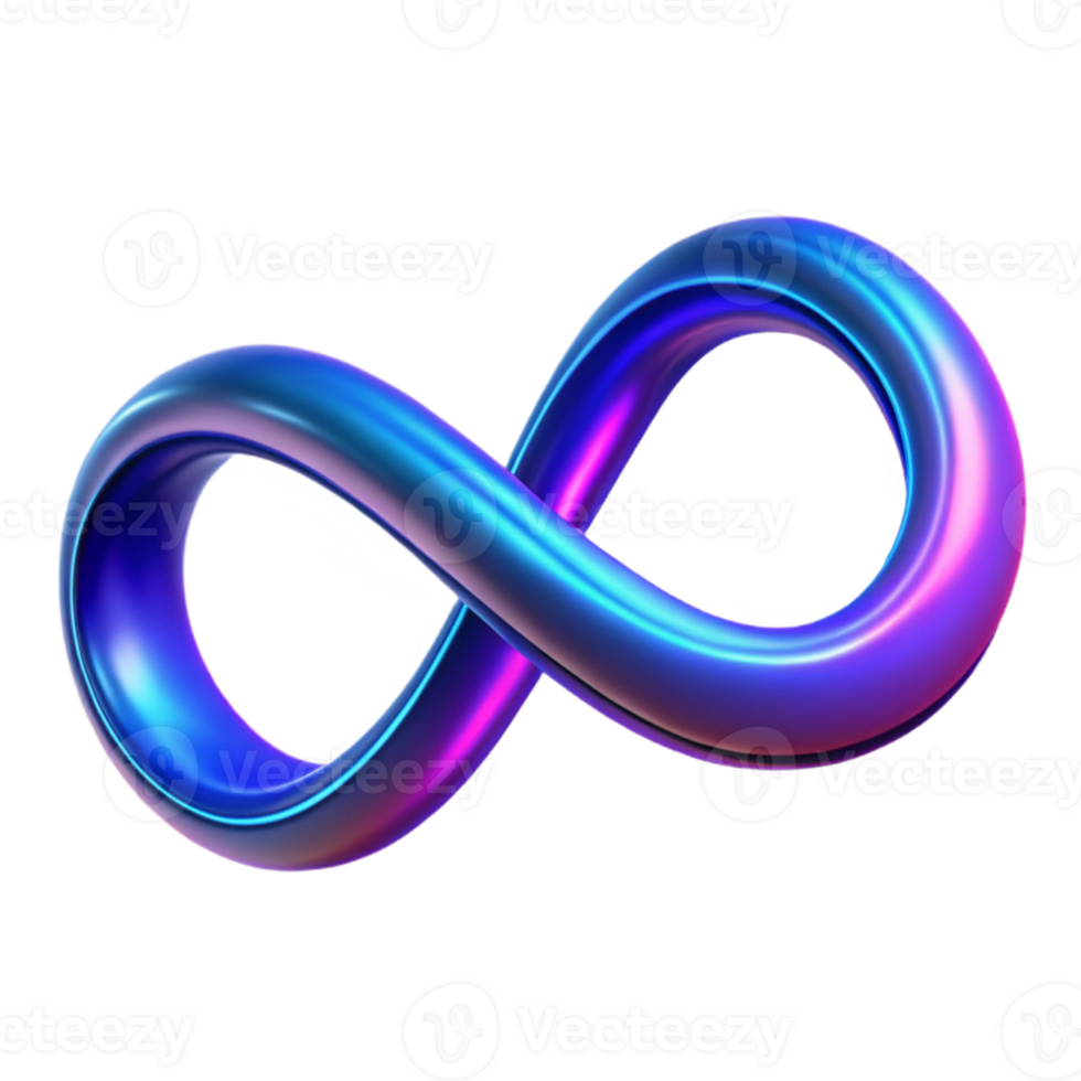 vibrant traditional 3D Infinity Symbol Abstract Background 4K png