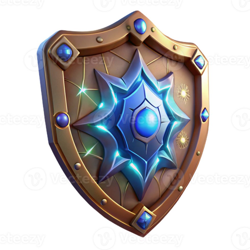 impressive artistic 3D Render of a Fantasy Shield authentic png