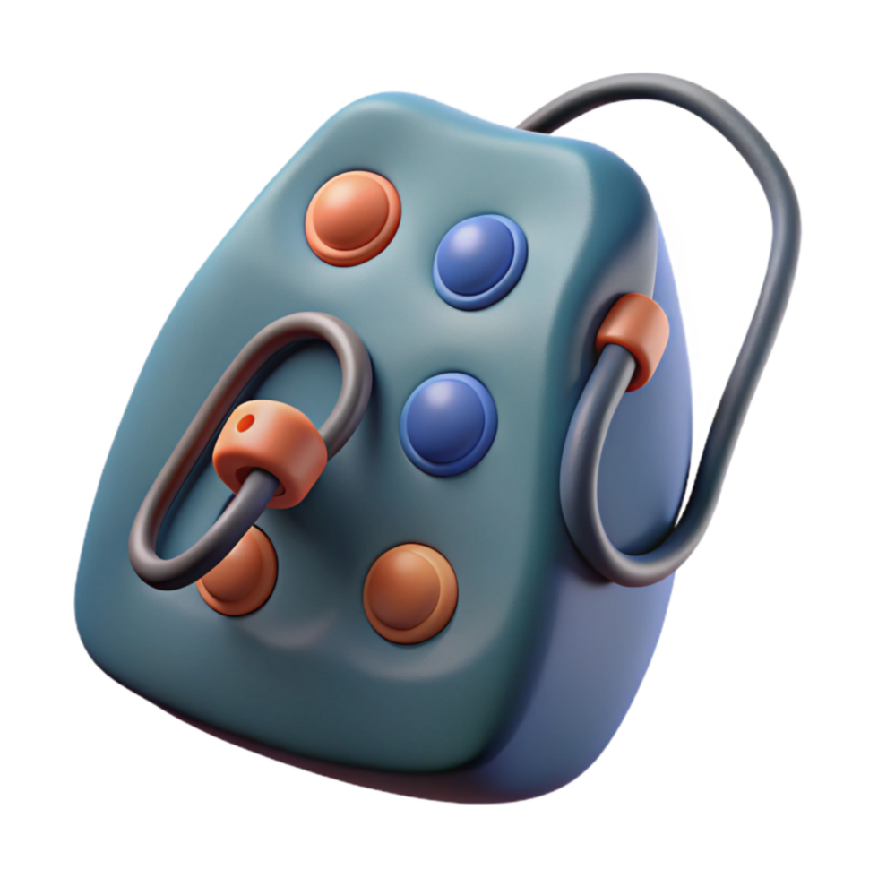 3d rendere di astratto aggeggio con pulsanti e ciclo continuo png